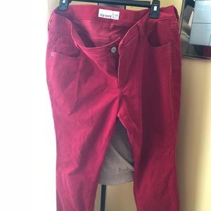 Corduroy Pants Red Size 14
